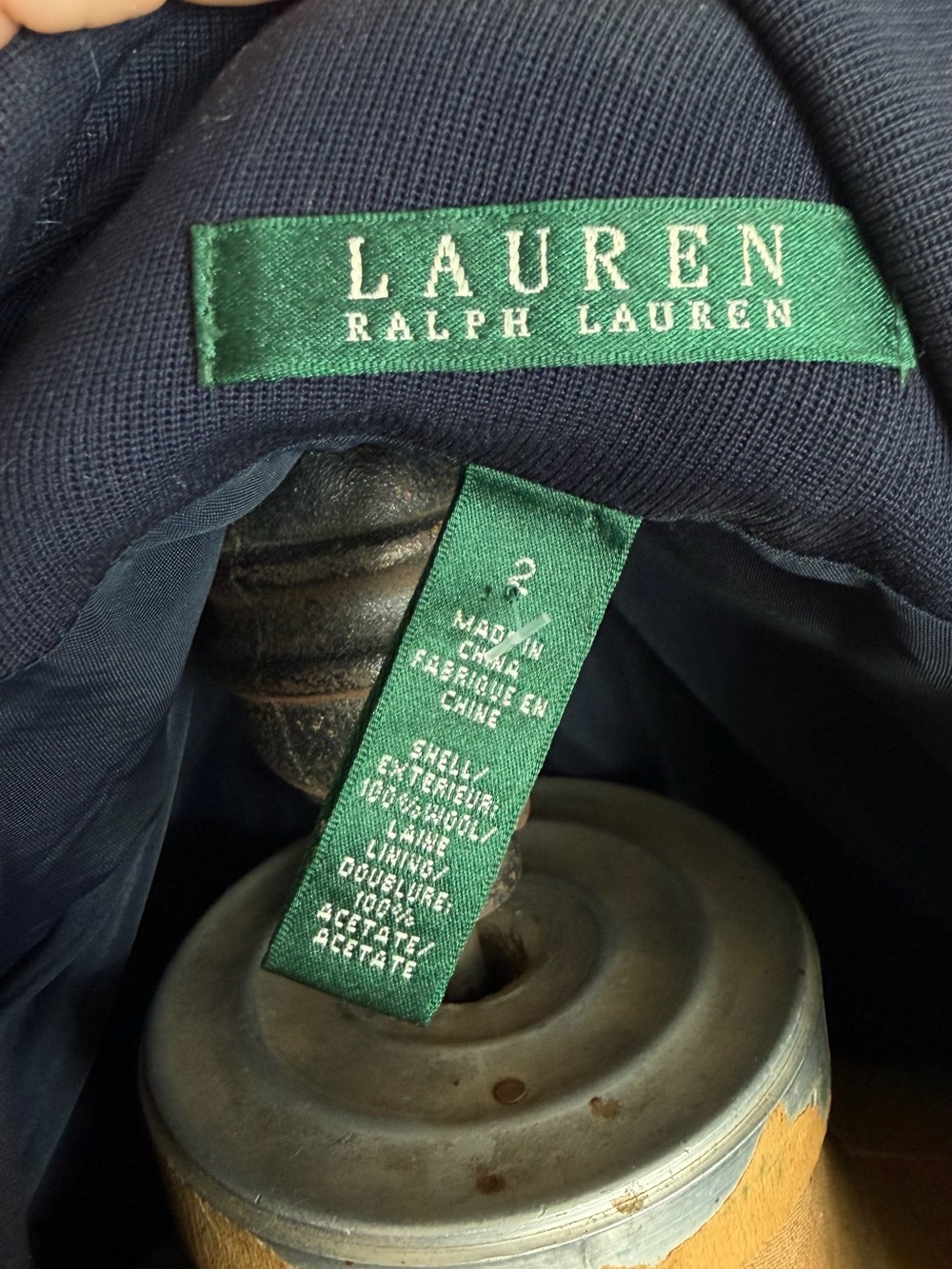 Classic Ralph Lauren Navy Wool Blazer with Embroidered Beaded Crest Old Money - Picture 10 of 12